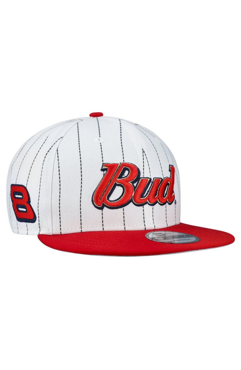 New Era Men's New Era  White Dale Earnhardt Jr. Budweiser Baseball 9FIFTY Snapback Hat, Main, color, 
