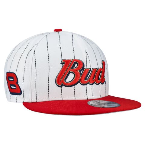 Men's New Era  White Dale Earnhardt Jr. Budweiser Baseball 9FIFTY Snapback Hat