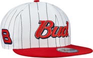 New Era Men's New Era  White Dale Earnhardt Jr. Budweiser Baseball 9FIFTY Snapback Hat