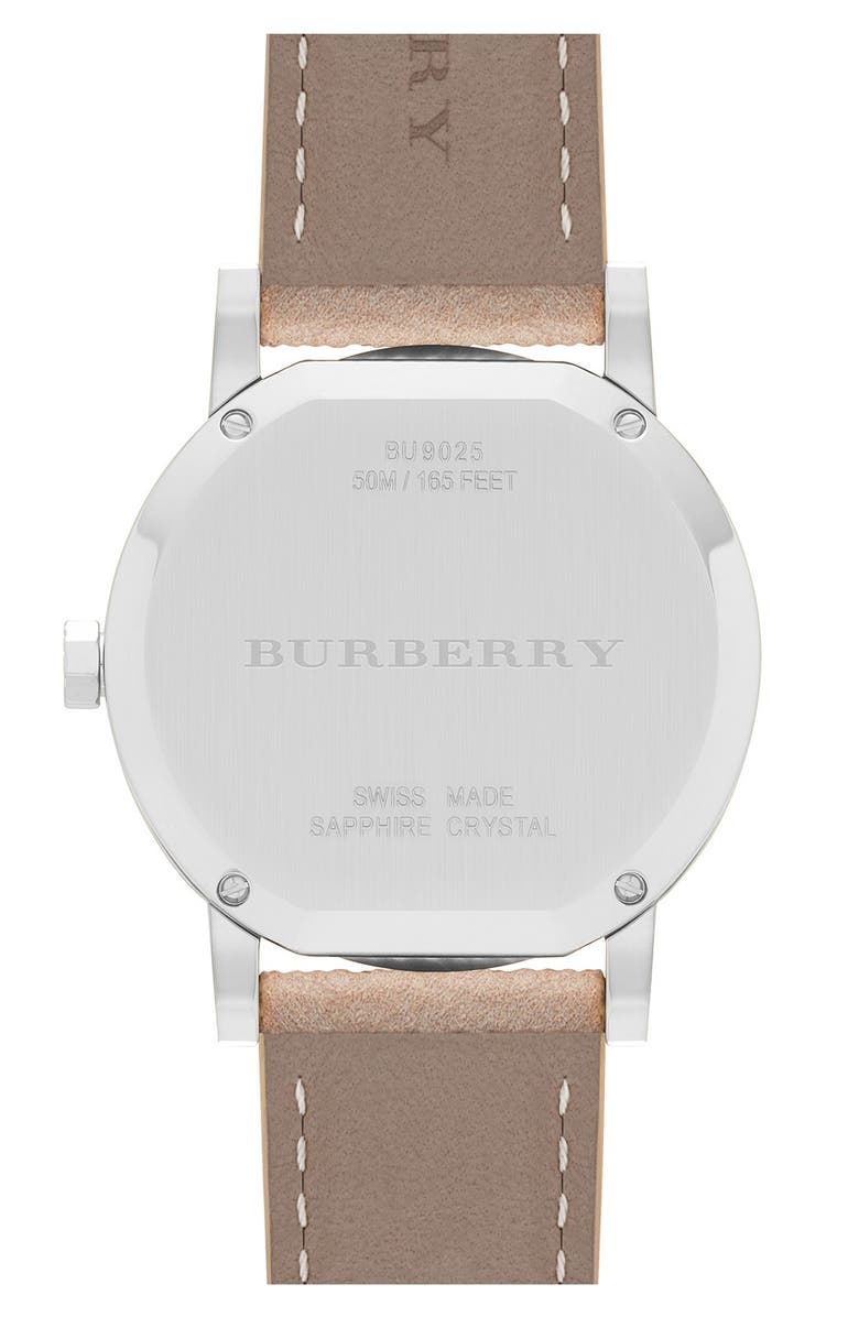Burberry Large Check Strap Watch, 38mm, Alternate, color,