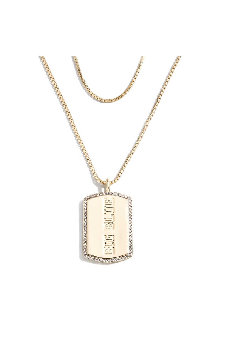 x Baublebar New York Giants Gold Dog Tag Necklace, Alternate, color, Gold