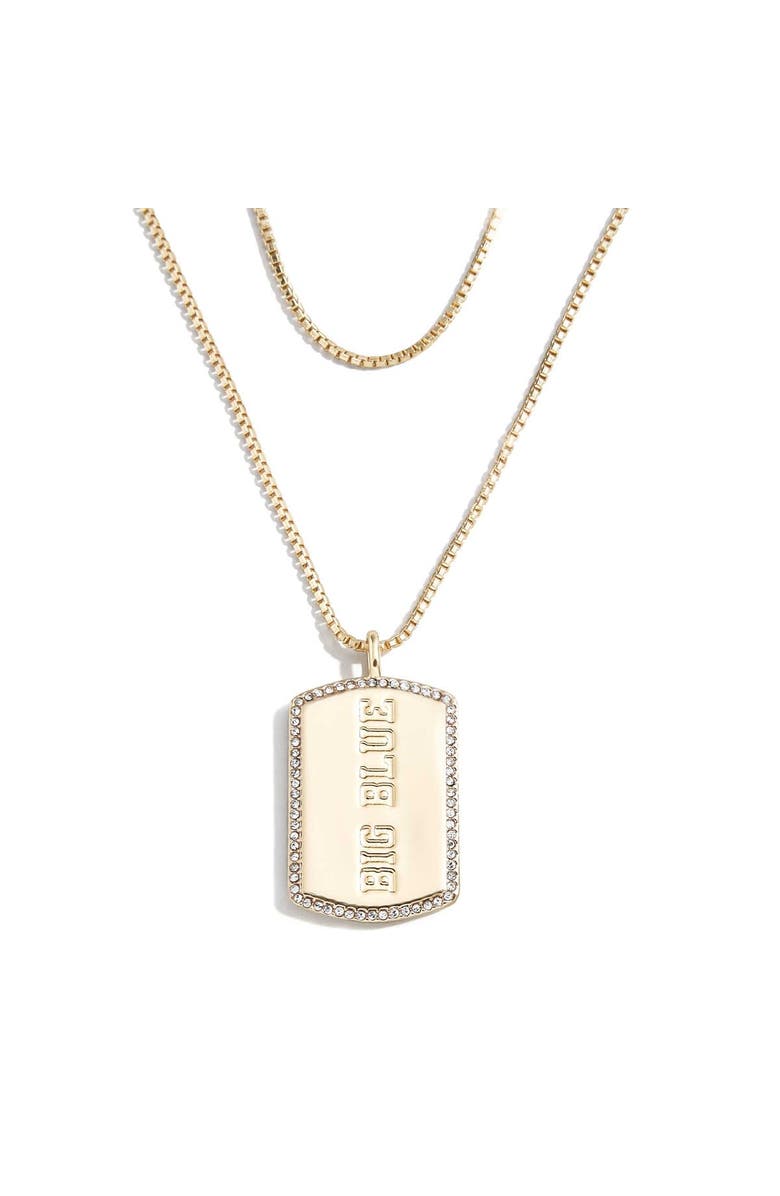 WEAR by Erin Andrews x Baublebar New York Giants Gold Dog Tag Necklace, Alternate, color, Gold