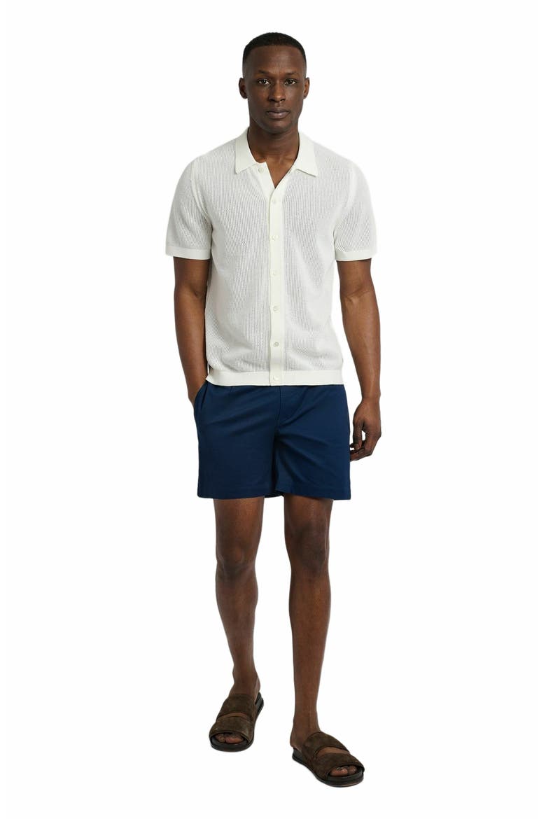 Garment Dye Cotton Drawstring Short, Main, color, DEEP NAVY