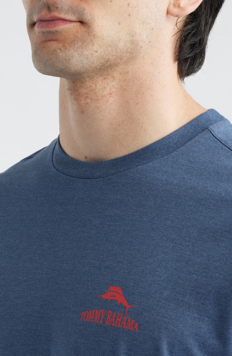 Tommy Bahama Run, White & Brew Graphic T-Shirt, Alternate, color, Navy Heather