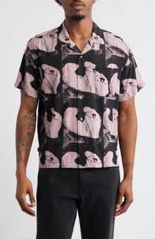 Obey Ambre Abstract Print Camp Shirt
