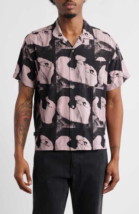 Obey Ambre Abstract Print Camp Shirt