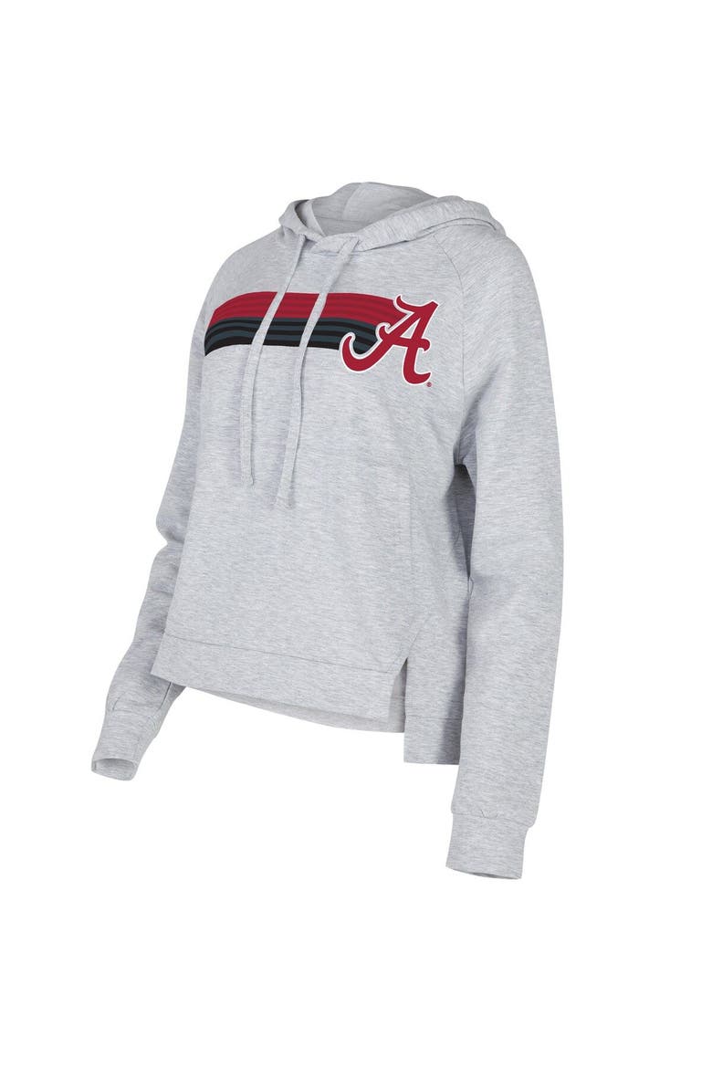 Women's Concepts Sport Gray Alabama Crimson Tide Cedar Tri-Blend Raglan Pullover Hoodie, Main, color, Gray