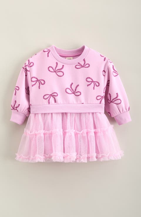 Mixed Media Tiered Tutu Dress
