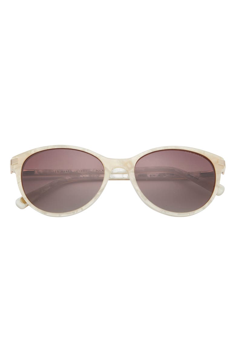 Ted Baker London 56mm Cat Eye Sunglasses, Main, color, Bone