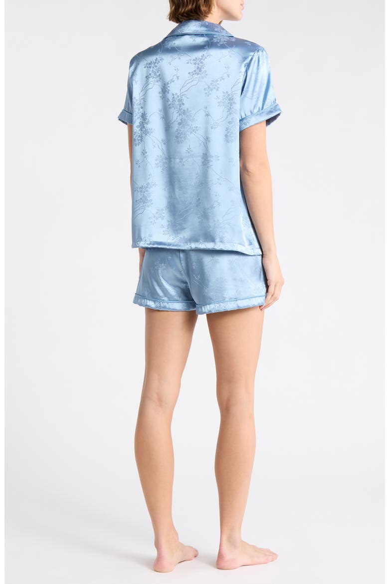 Dixie Satin Shorts Pajamas, Alternate, color, BRANCH FLORAL-FADED DENIM