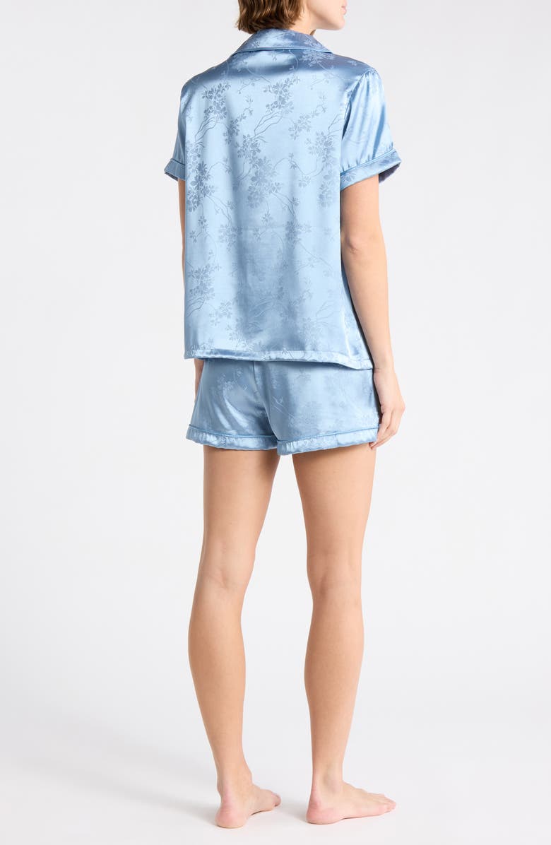 Tart Dixie Satin Shorts Pajamas, Alternate, color, Branch Floral-Faded Denim