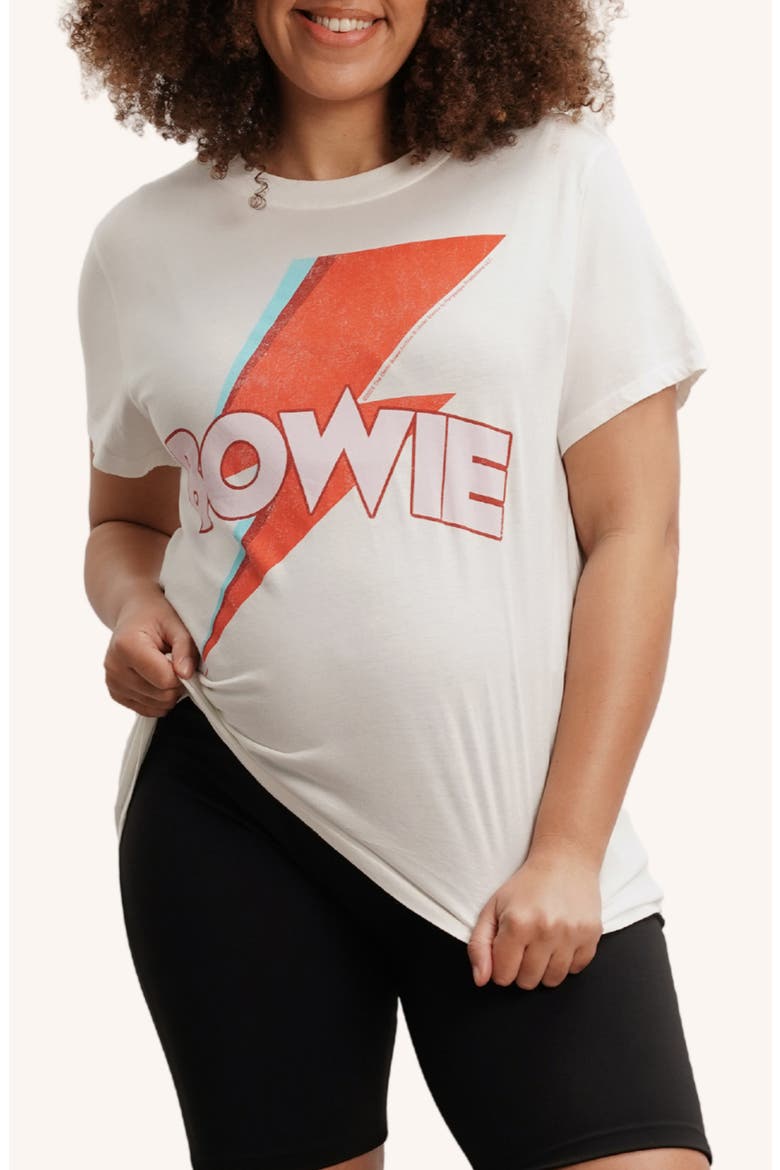 The Groove Maternity Graphic T-Shirt, Main, color, BOWIE/ WHITE