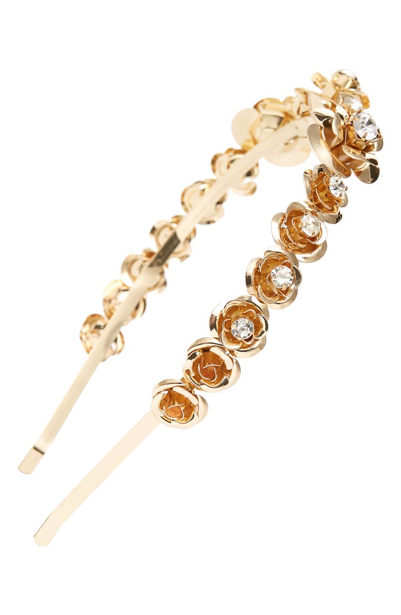 Tasha Crystal Embellished Flower Headband, Main, color, 