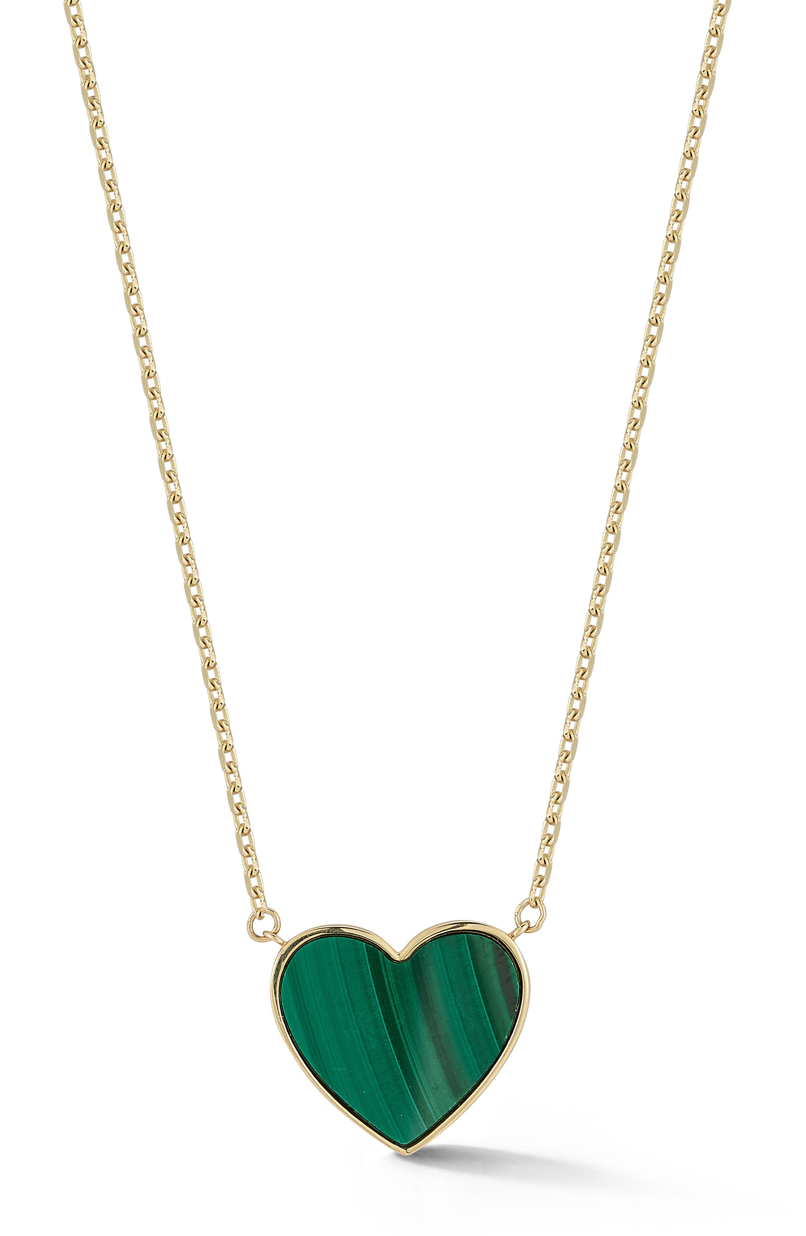 Ember Fine Jewelry Malachite Heart Pendant Necklace