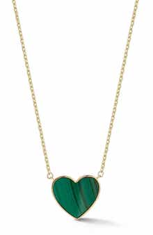 Ember Fine Jewelry Malachite Heart Pendant Necklace