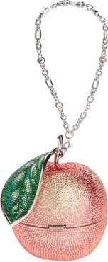 JUDITH LEIBER COUTURE Peachy Keen Crystal Embellished Clutch