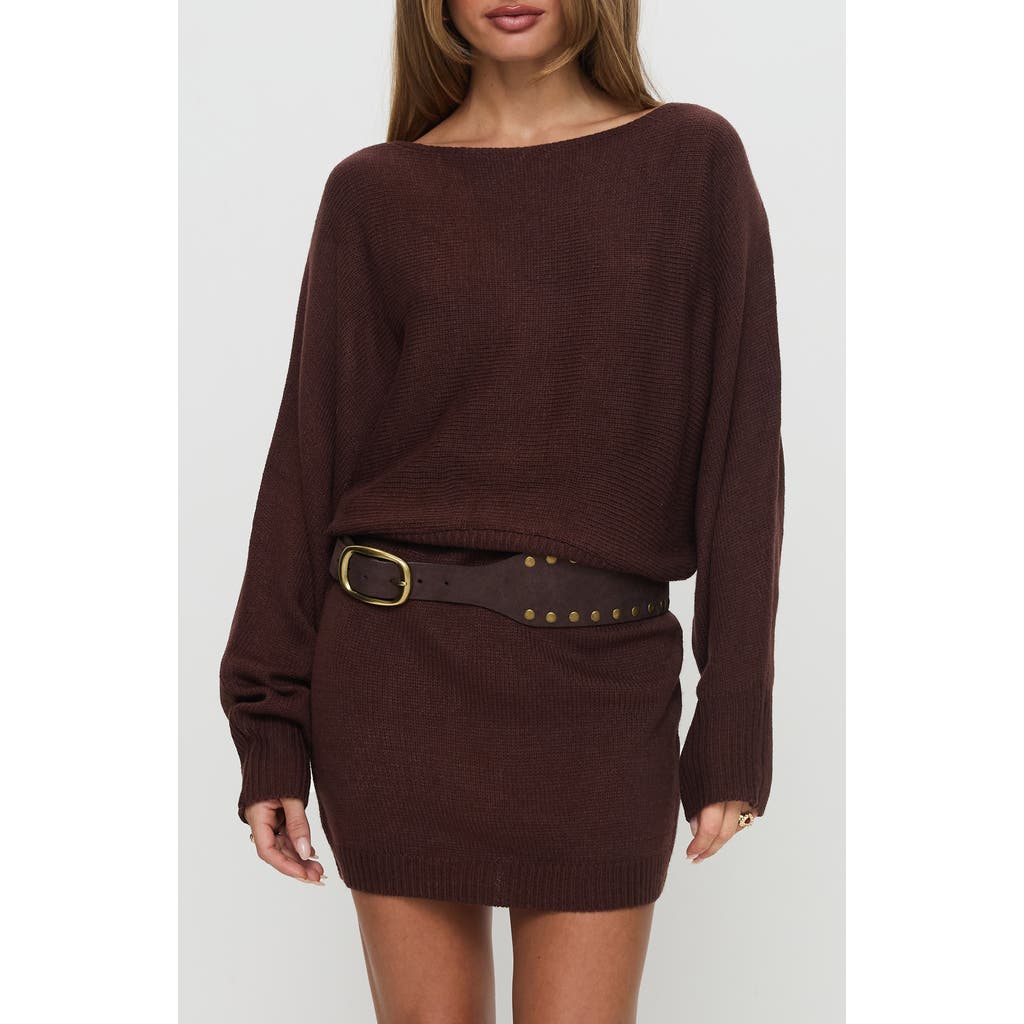 PRINCESS POLLY PRINCESS POLLY BELLAMIE LONG SLEEVE SWEATER MINIDRESS