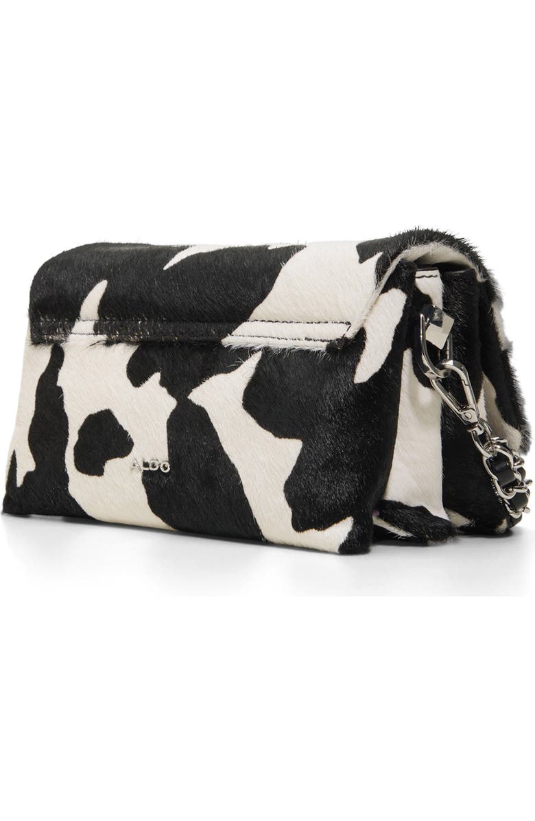 ALDO Mini Jackie Genuine Calf Hair Crossbody Bag, Alternate, color, Black/White