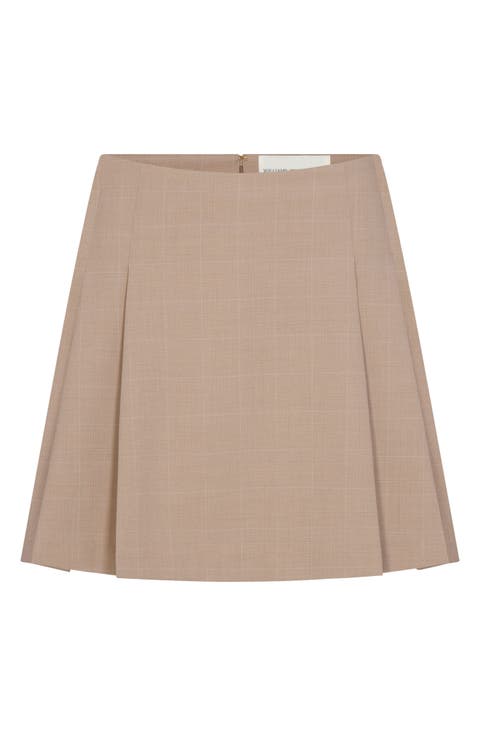 Nikki Plaid Pleated Miniskirt