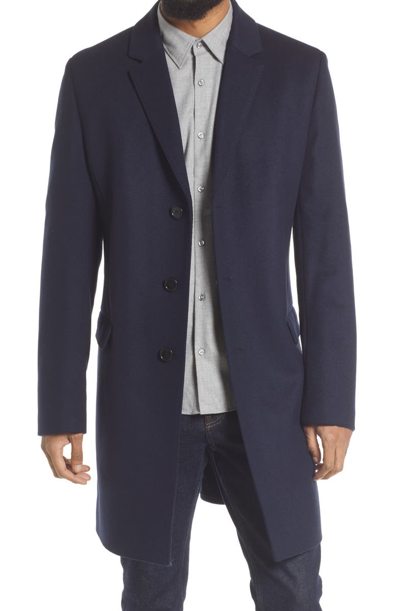 HUGO Migor Wool Blend Car Coat, Main, color, 