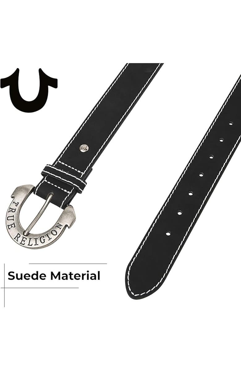 True Religion Belt with Horseshoe Buckle, Alternate, color, 