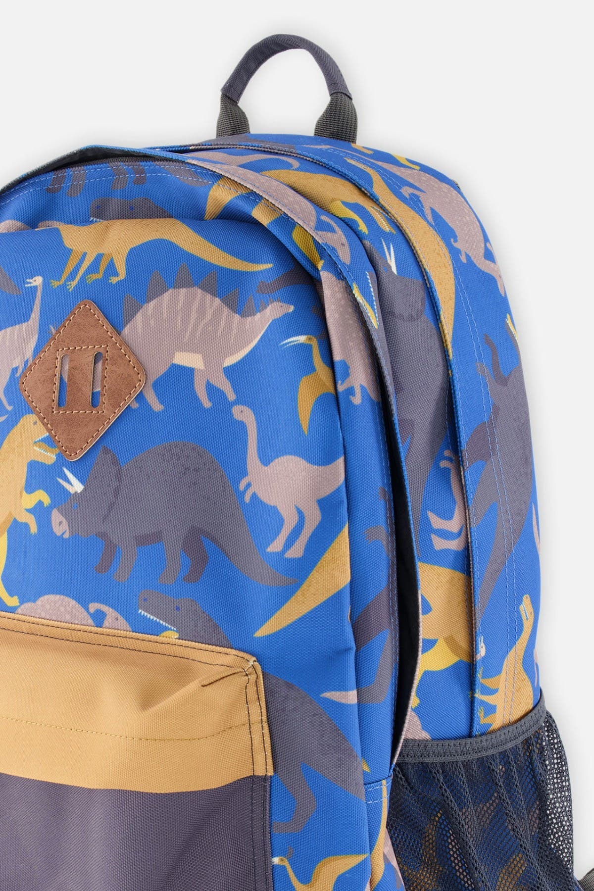 Deux par Deux Dinosaur Durable Spacious Organized Backpack, Alternate, color, Blue Dinosaur Print