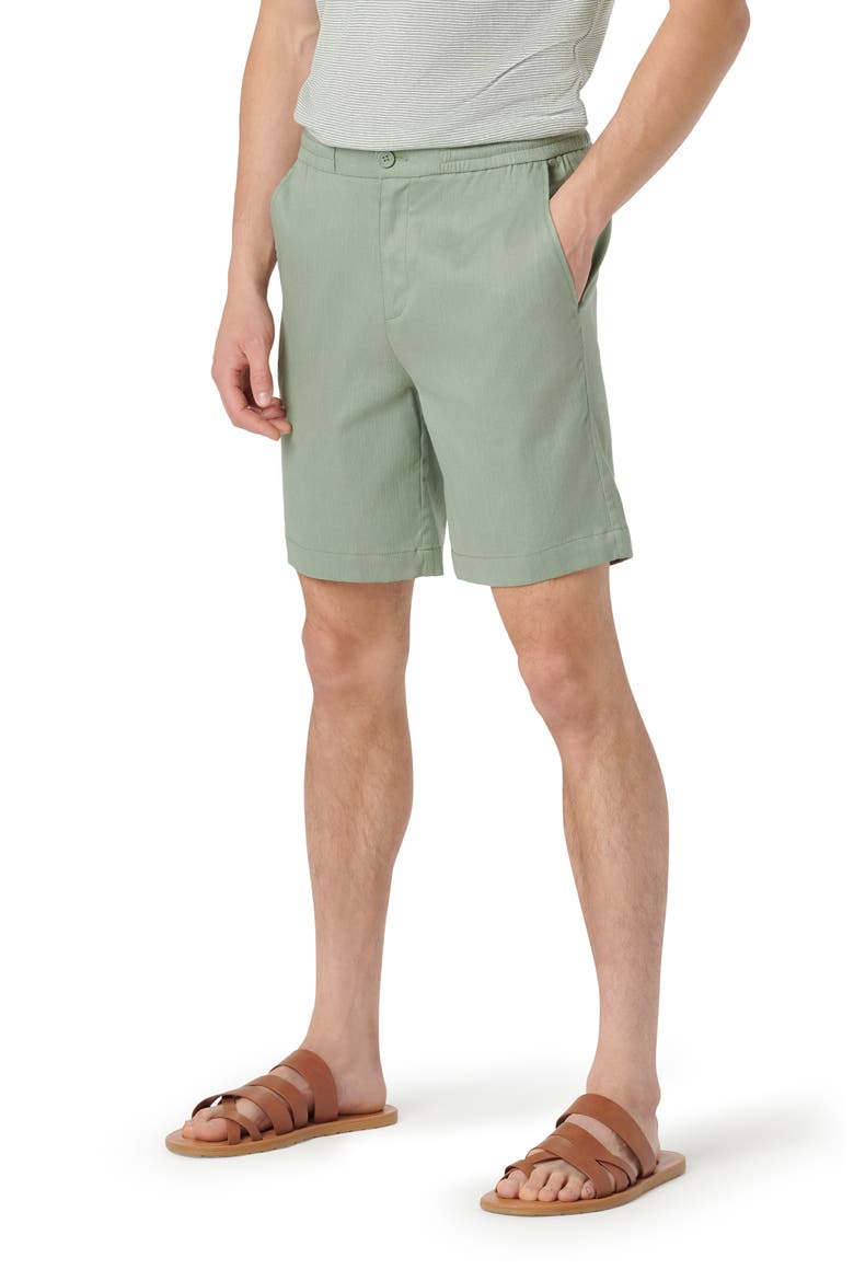 Linen Blend Drawstring Chino Shorts, Main, color, KHAKI