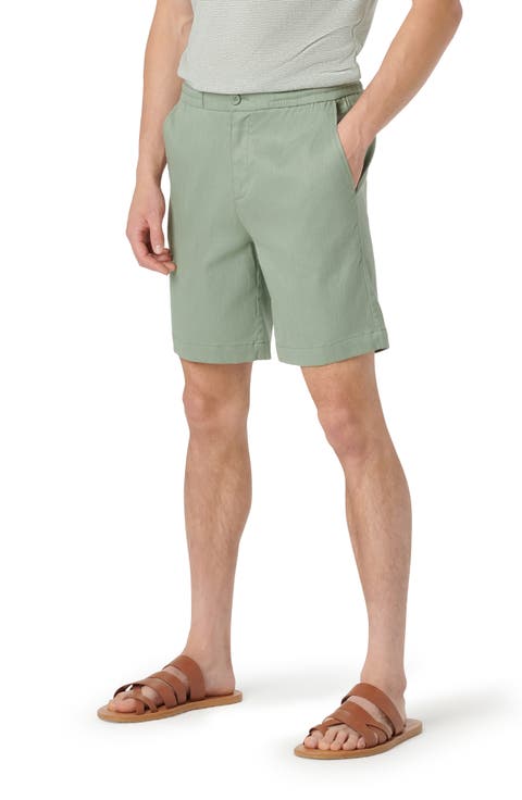 Linen Blend Drawstring Chino Shorts