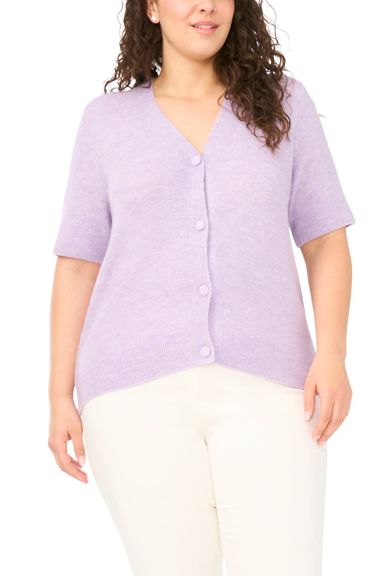 Elbow Sleeve Cardigan, Main, color, SOFT LAVENDER