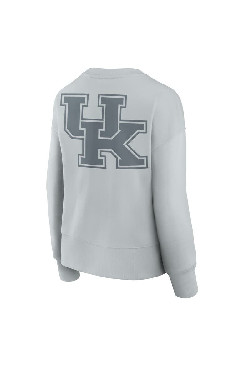 Women's Fanatics Gray Kentucky Wildcats Supersoft Flow Fleece Pullover Sweatshirt, Alternate, color, Gray