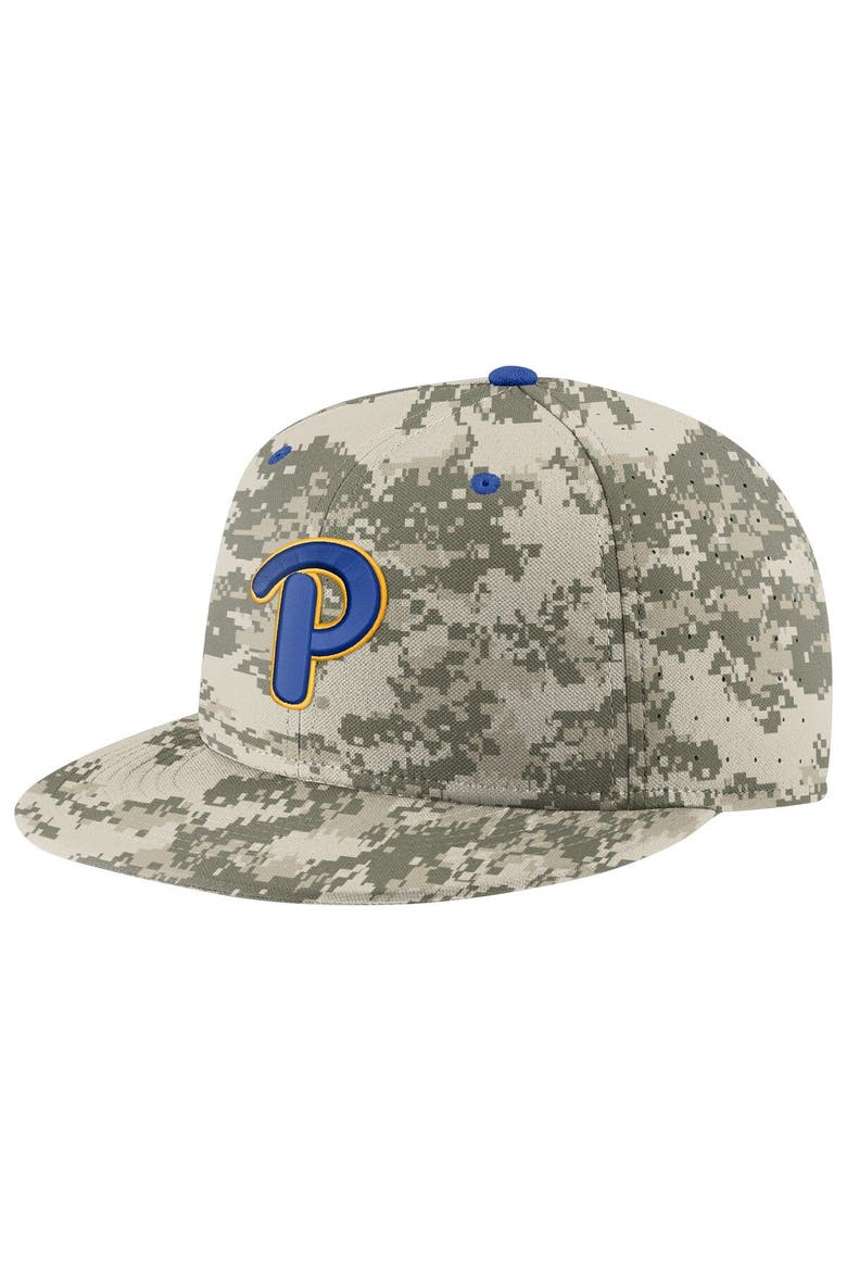 Men's Nike Camo Pitt Panthers Aero True Baseball Performance Fitted Hat, Main, color, Camo