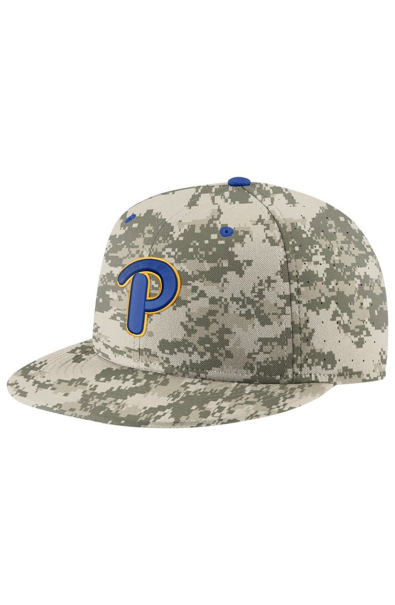 Nike Men's Nike Camo Pitt Panthers Aero True Baseball Performance Fitted Hat, Main, color, Camo