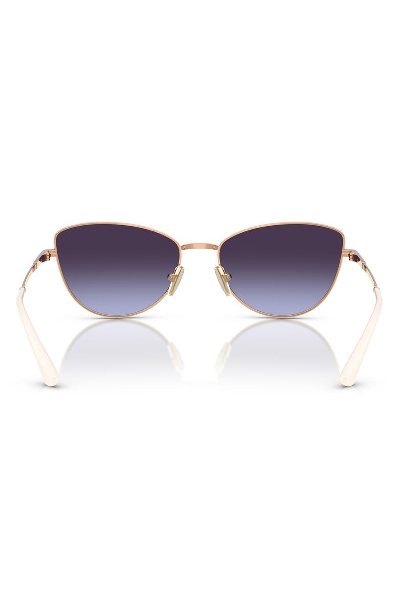 VOGUE 56mm Polarized Butterfly Sunglasses, Alternate, color, Rose Gold