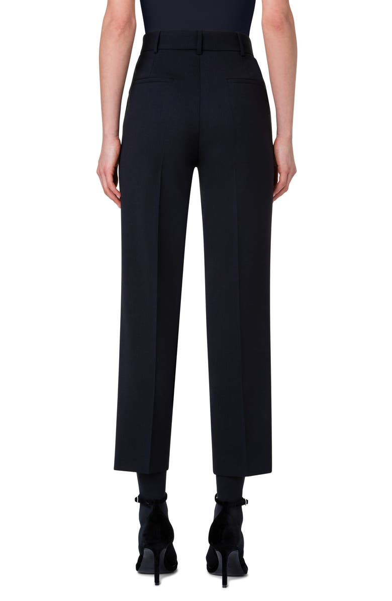 Akris punto Feryn Stretch Virgin Wool Crepe Ankle Pants, Alternate, color,