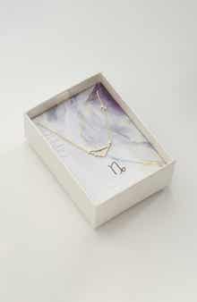 Sterling Forever 14K Gold Plated Station Constellation Pendant Necklace