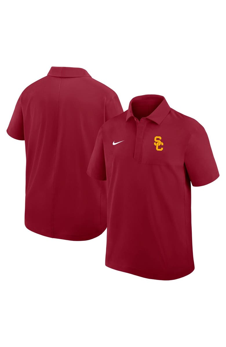 Nike Men's Nike Cardinal USC Trojans 2025 Coaches Sideline Polo, Alternate, color, Cardinal