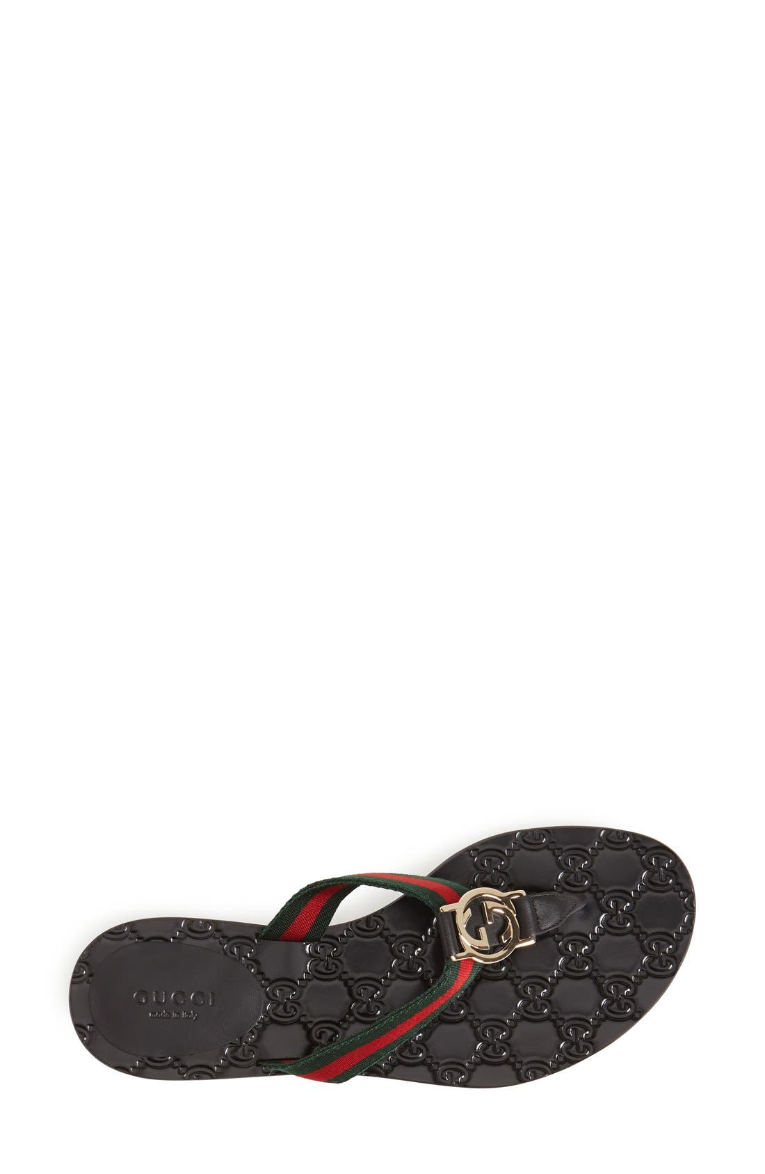Gucci GG Logo Flip Flop, Alternate, color, 