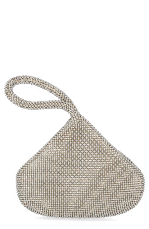 Staci Beaded Mesh Wristlet