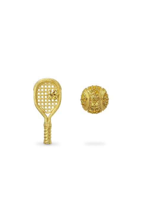 The Tennis Stud Earrings, Yellow Diamond Pavé