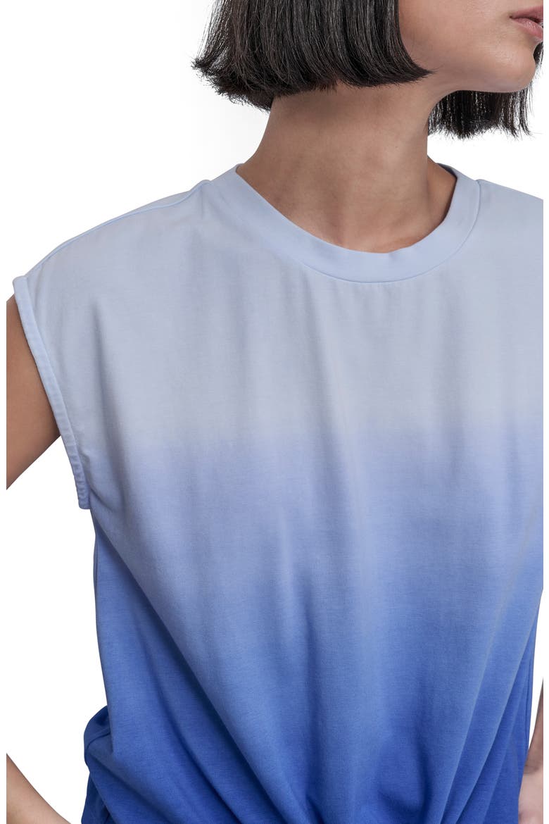 Dip Dye Tie Front T-Shirt, Alternate, color, DIP DYE CORNFLOWER