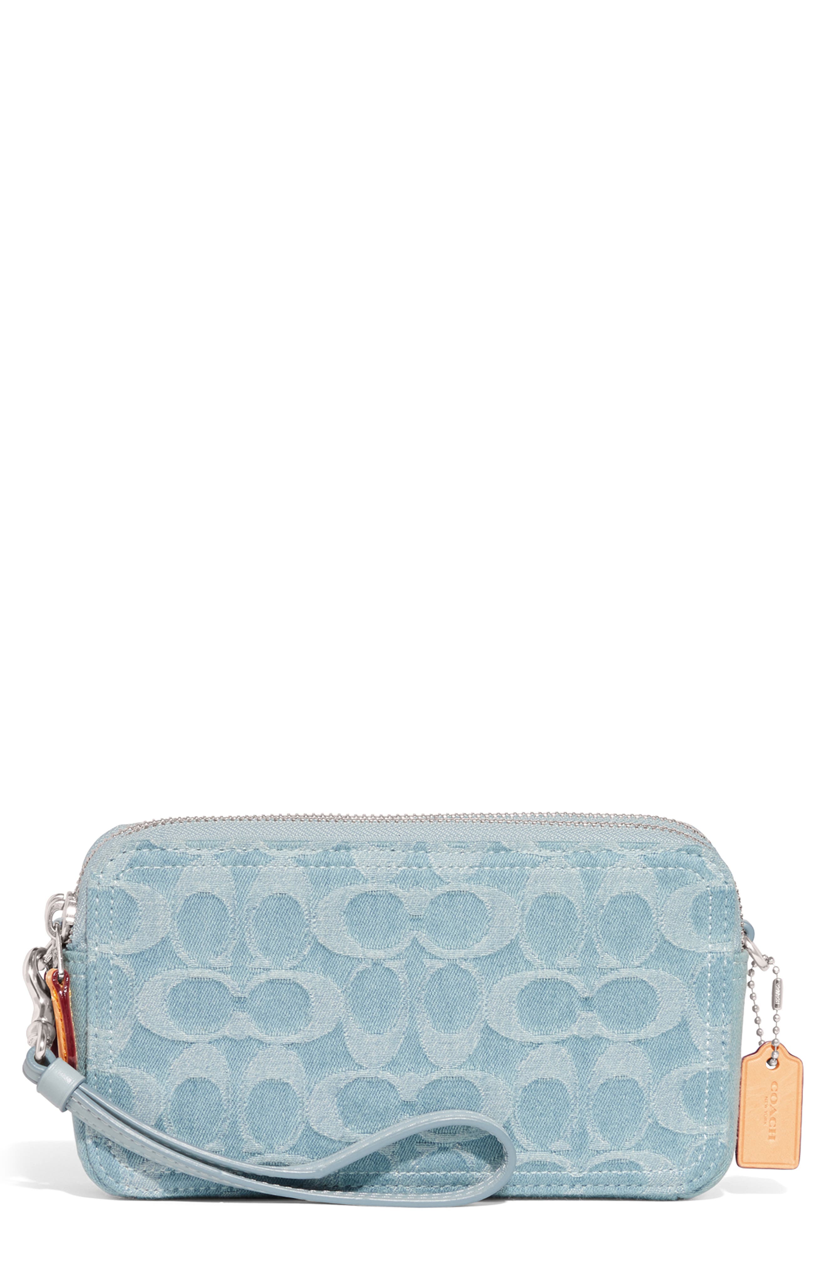 COACH Kira Signature Washed Denim Crossbody Bag, Main, color, 