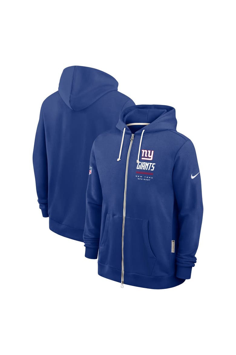 Men's Nike Royal New York Giants Sideline Standard Issue Quarterback Scramble Dri-FIT Full-Zip Hoodie, Alternate, color, Royal