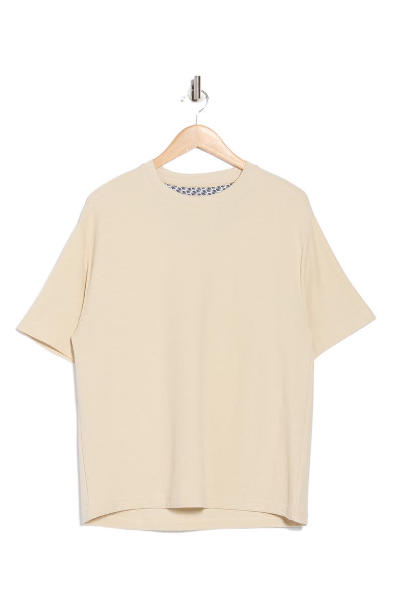 DENIM AND FLOWER Textured Crewneck T-Shirt, Alternate, color, Ecru