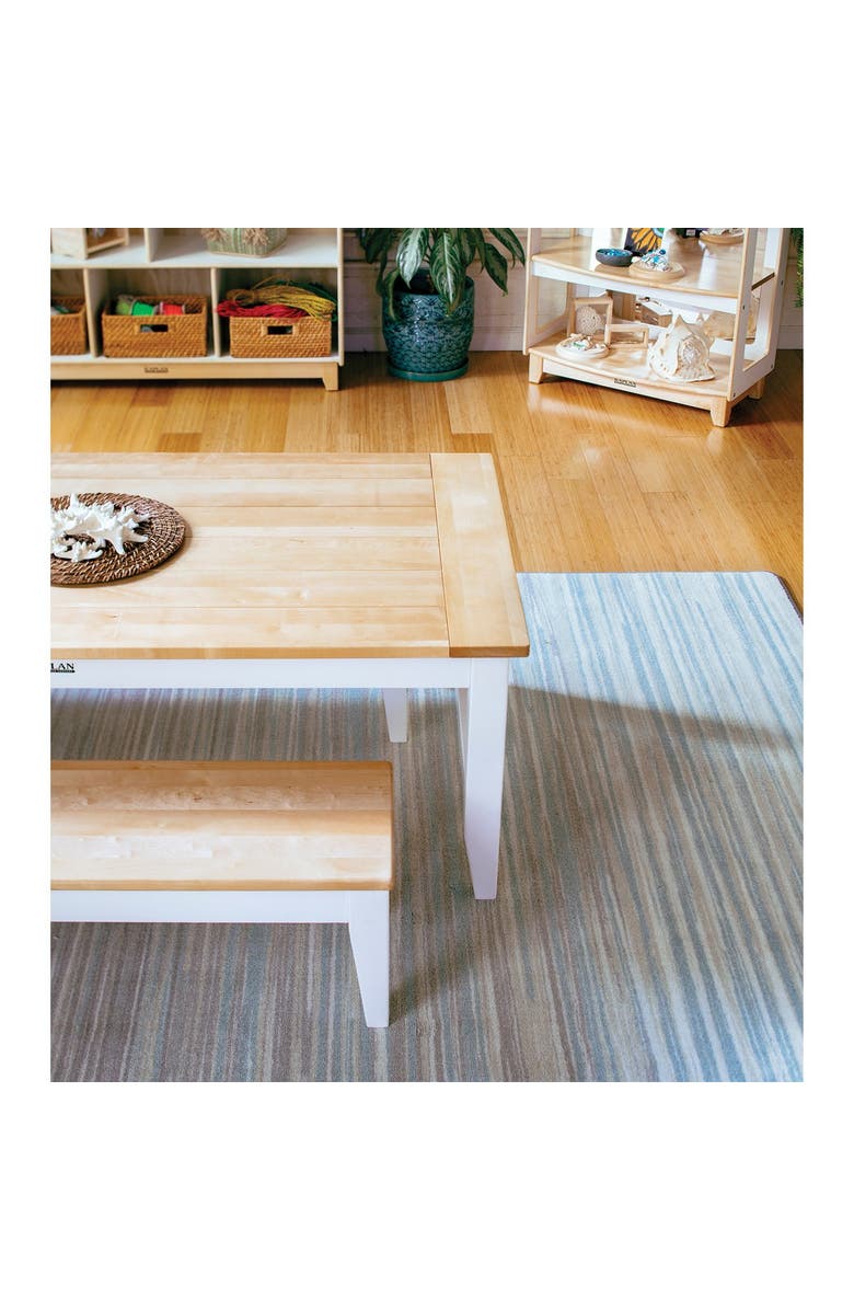 Kaplan Early Learning Company Sense of Place Nature's Stripes Carpet - Blue - 4' x 6' Rectangle, Alternate, color, Blue