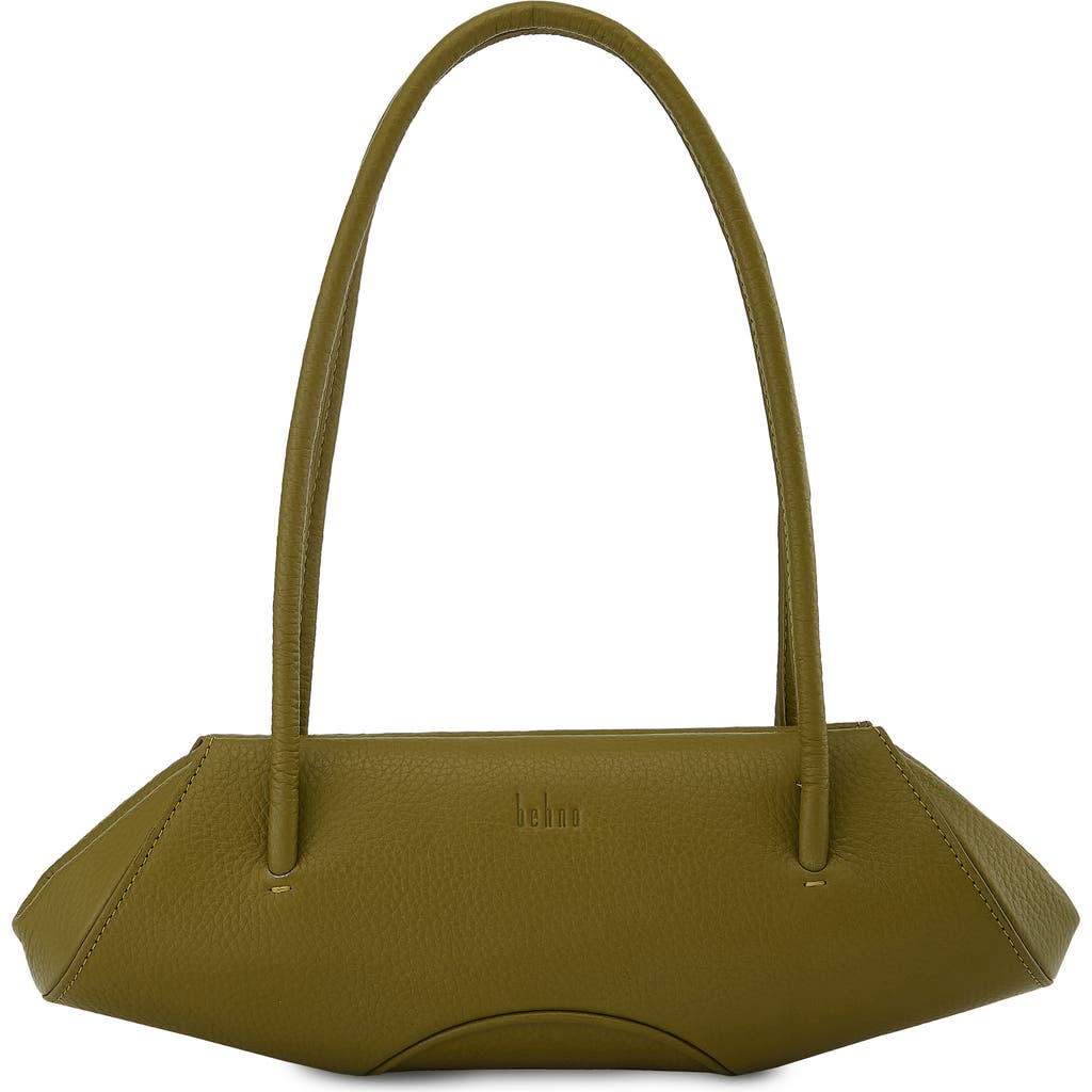 Behno Mini Elizabeth Baguette Pebble Leather Shoulder Bag