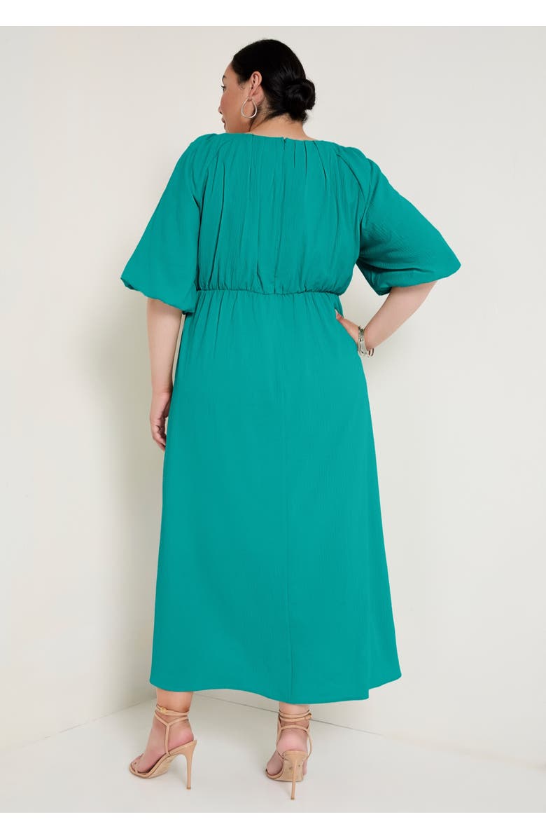 June + Vie Puff-Sleeve Babydoll Maxi Dress, Alternate, color, Light Jade