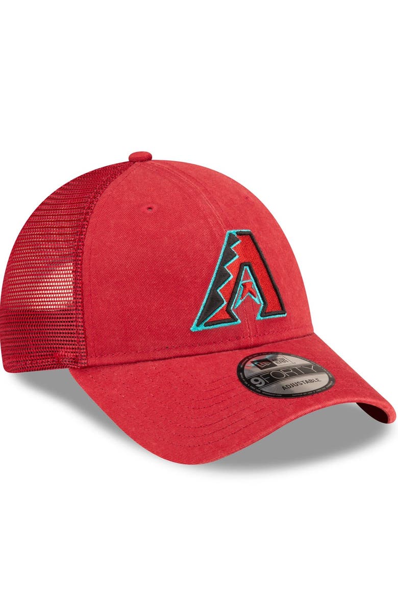 Men's New Era Red Arizona Diamondbacks Trucker 9FORTY Adjustable Hat, Alternate, color, Red