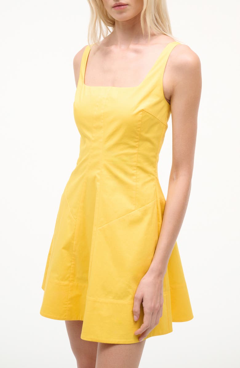 STAUD Willow Sleeveless Minidress, Alternate, color, Sunshine