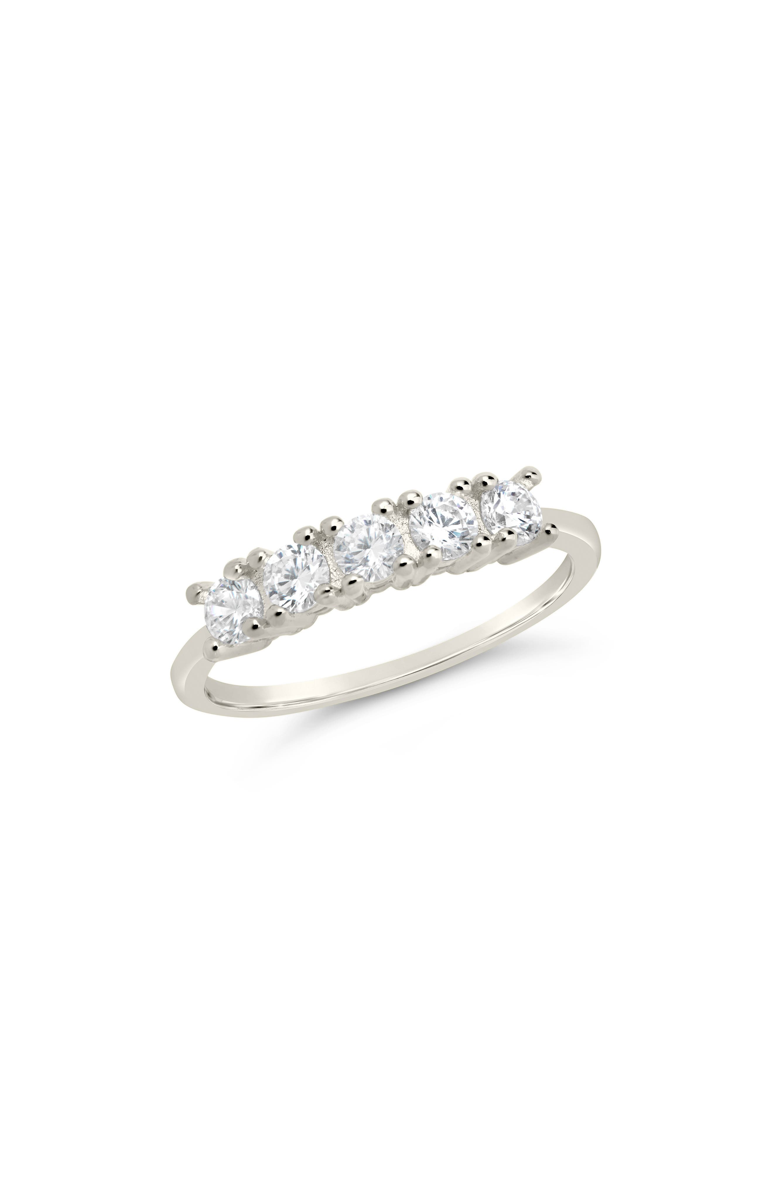 Sterling Forever Rowan Cubic Zirconia 5-Stone Ring