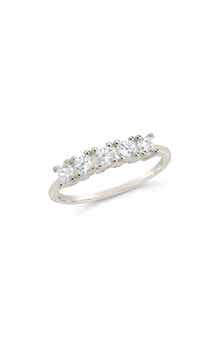 Sterling Forever Rowan Cubic Zirconia 5-Stone Ring